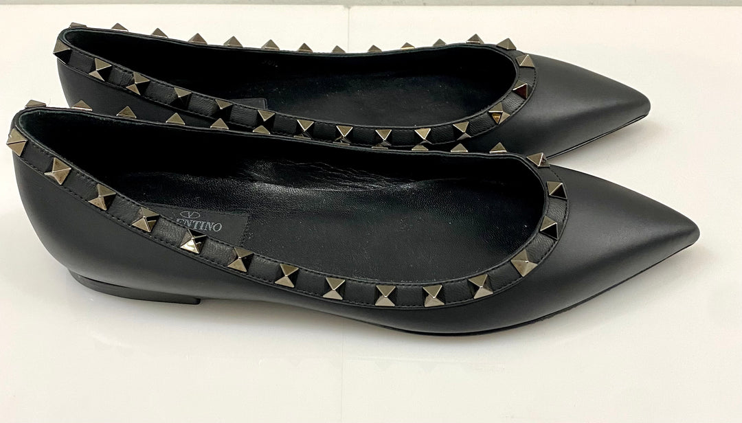 VALENTINO GARAVANI ROCKSTUD BALLERINA FLATS