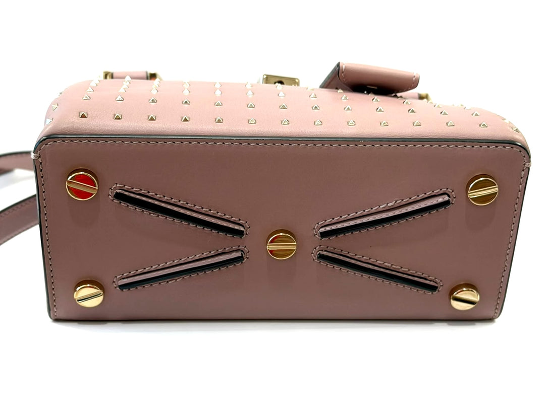 VALENTINO GARAVANI ROCKSTUD JOYLOCK SMALL CALFSKIN SHOULDER BAG