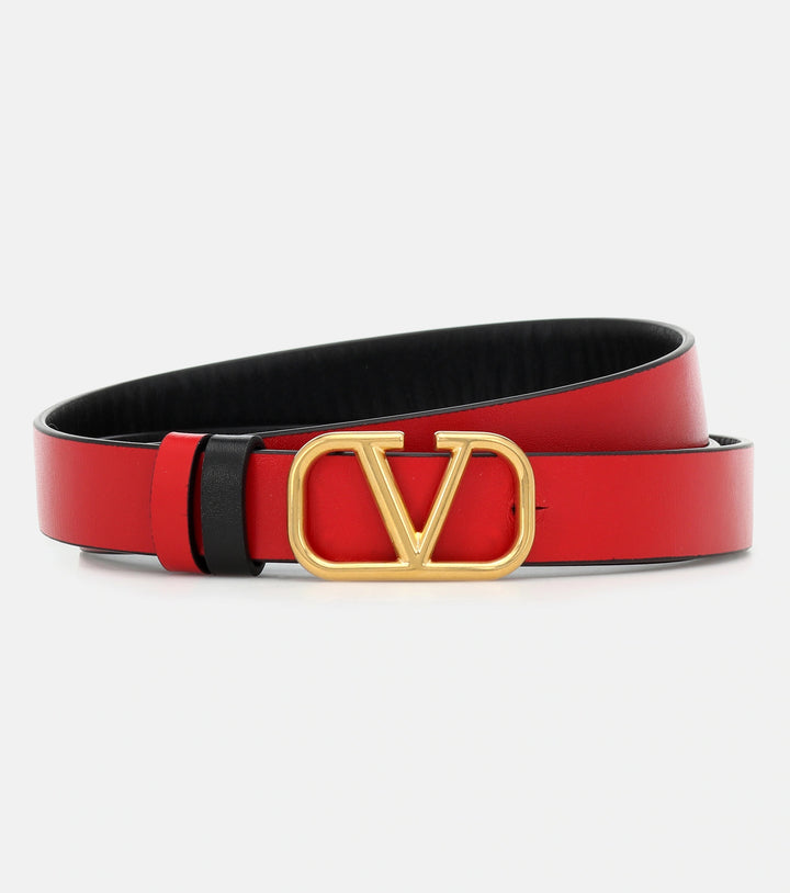 VALENTINO GARAVANI VLOGO REVERSIBLE LEATHER BELT