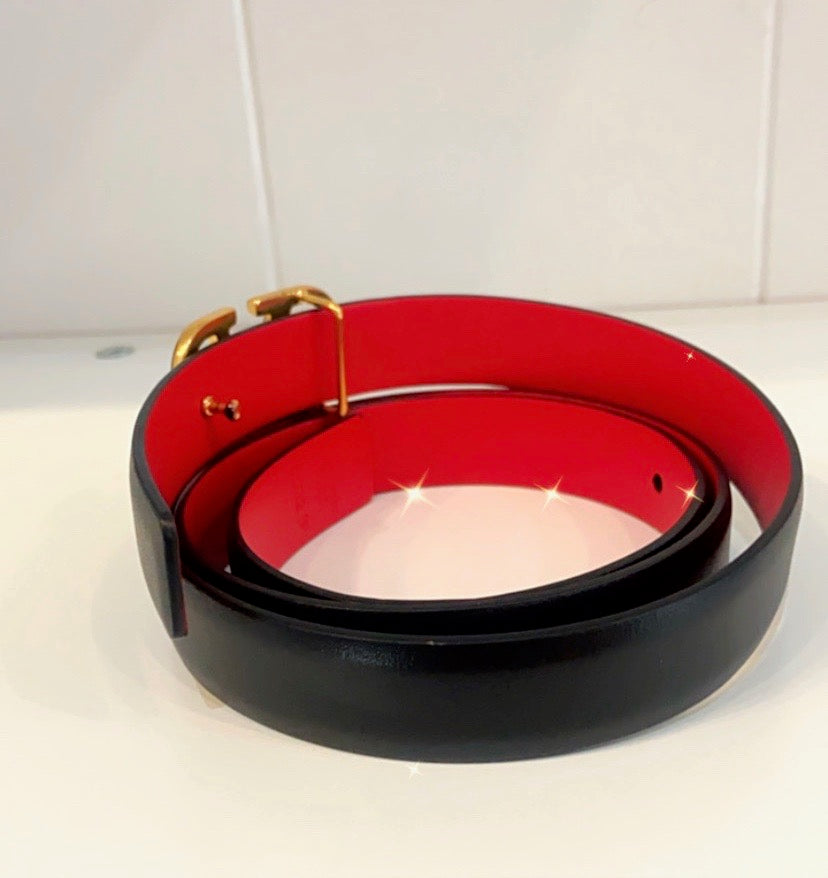 VALENTINO GARAVANI VLOGO REVERSIBLE LEATHER BELT