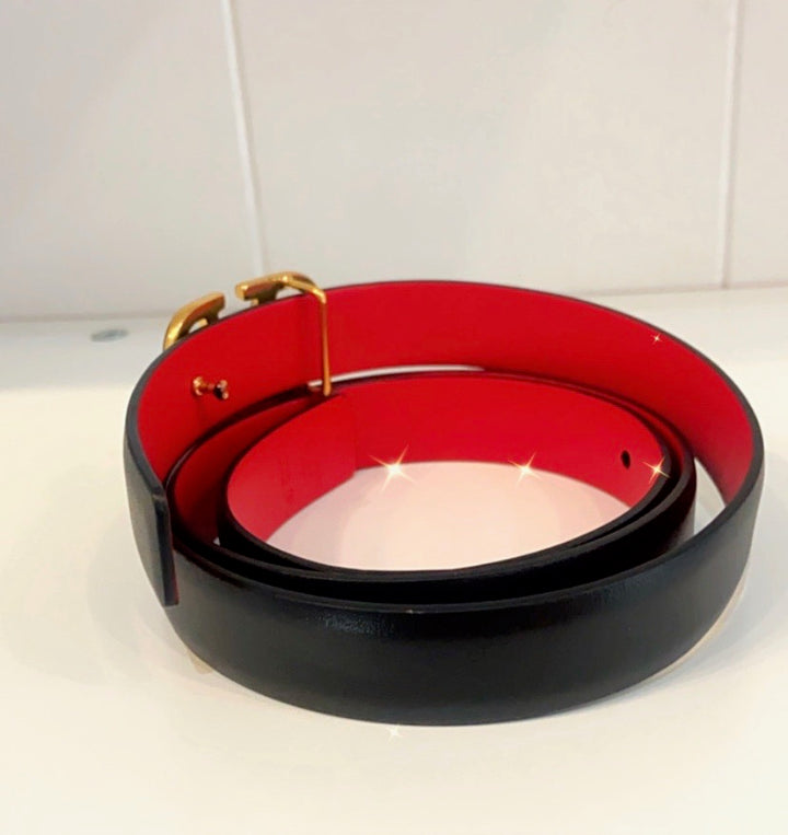 VALENTINO GARAVANI VLOGO REVERSIBLE LEATHER BELT