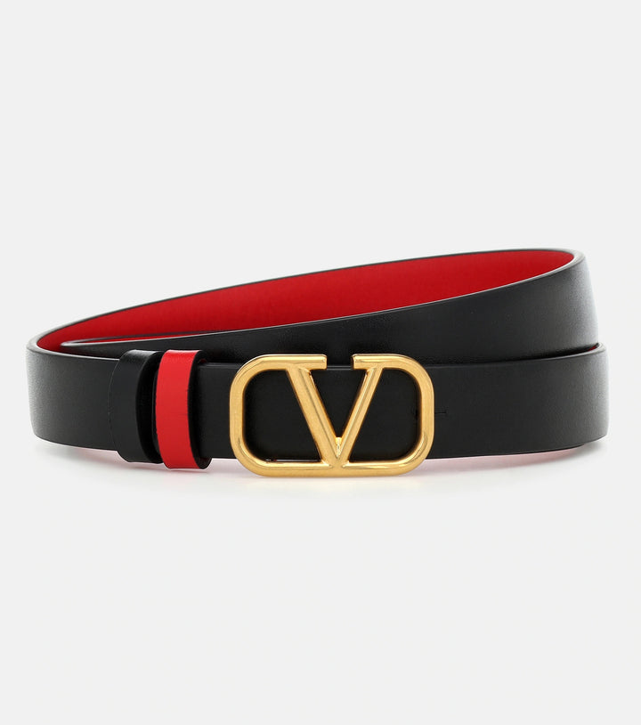 VALENTINO GARAVANI VLOGO REVERSIBLE LEATHER BELT