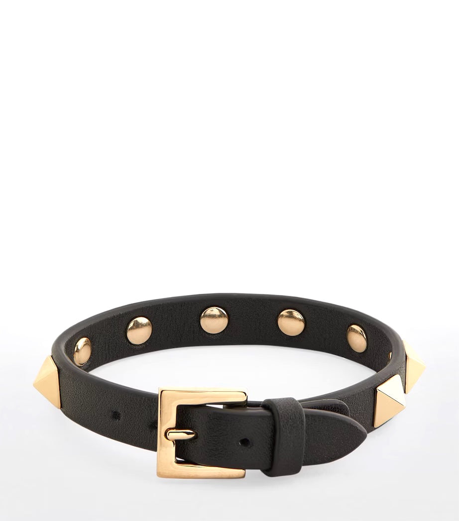 VALENTINO GARAVANI VITELLO ROCKSTUD LEATHER BRACELET