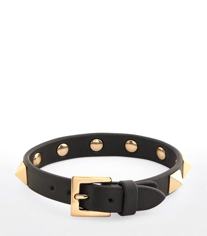 VALENTINO GARAVANI VITELLO ROCKSTUD LEATHER BRACELET