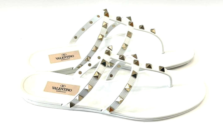 VALENTINO ROCKSTUD JELLY PVC THONG RESORT MULES