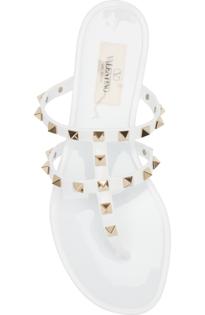 VALENTINO ROCKSTUD JELLY PVC THONG RESORT MULES