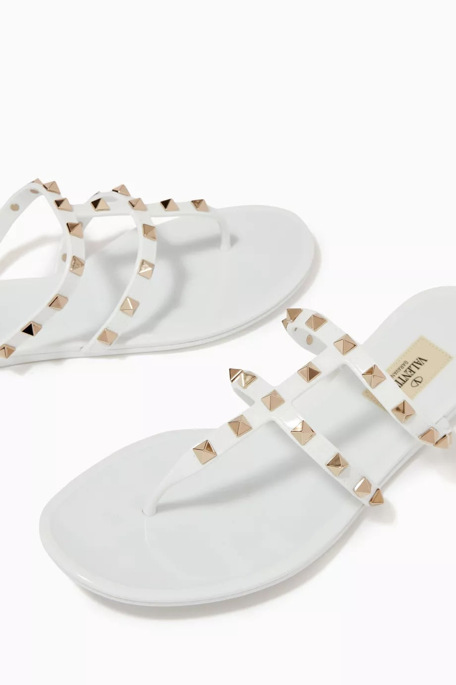 VALENTINO ROCKSTUD JELLY PVC THONG RESORT MULES