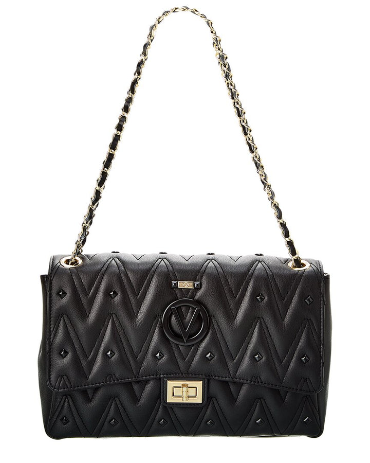 MARIO VALENTINO POSH DIAMOND QUILTED CALFSKIN LEATHER BAG