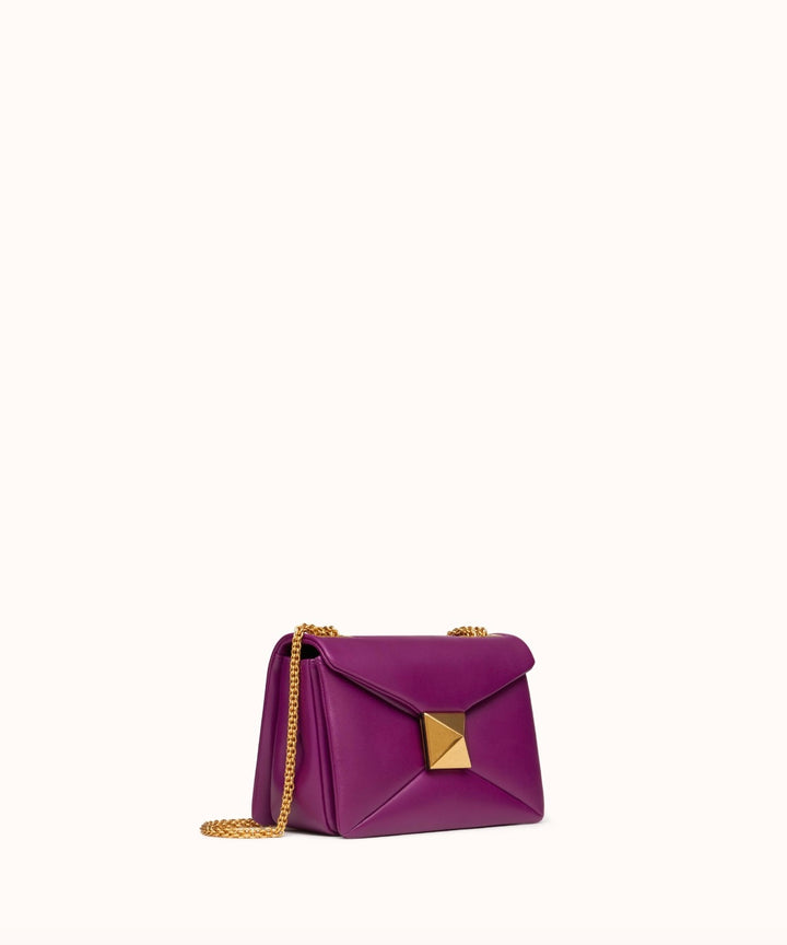 VALENTINO NAPPA LEATHER ROMAN ONE STUD SMALL SHOULDER BAG