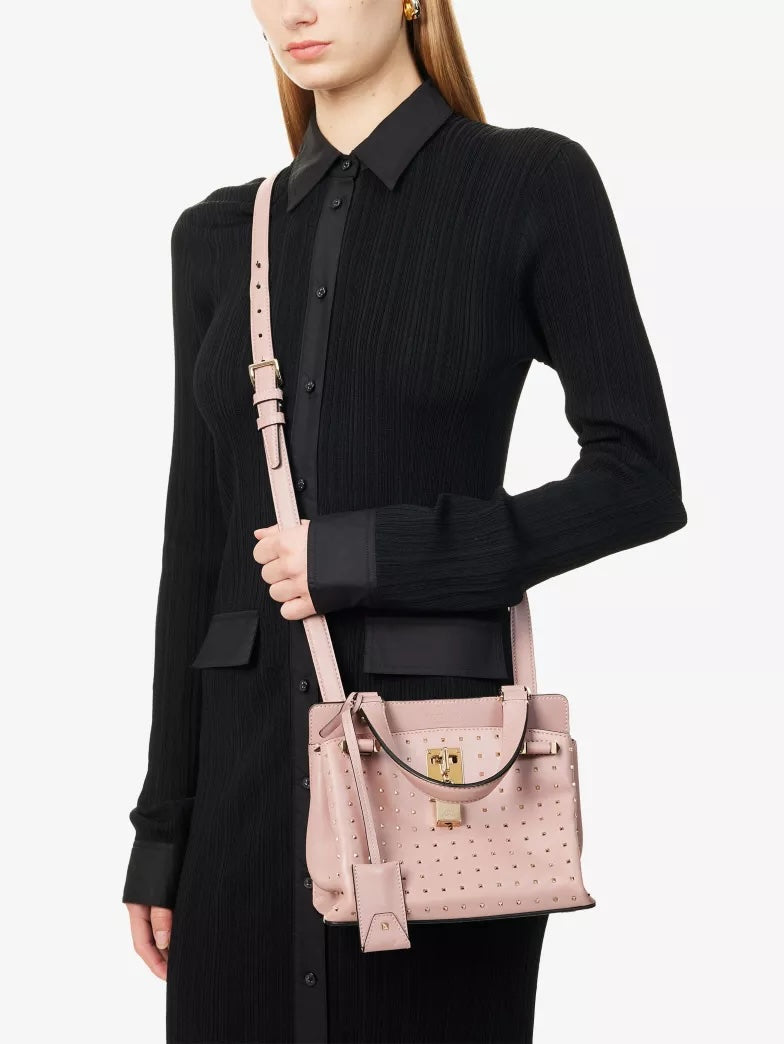 VALENTINO GARAVANI ROCKSTUD JOYLOCK SMALL CALFSKIN SHOULDER BAG