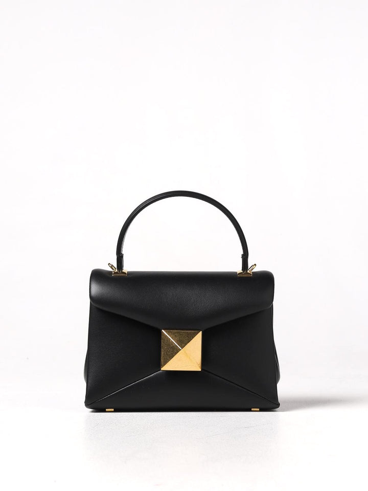 VALENTINO SMALL ROMAN ONE STUD NAPPA LEATHER FLAP BAG