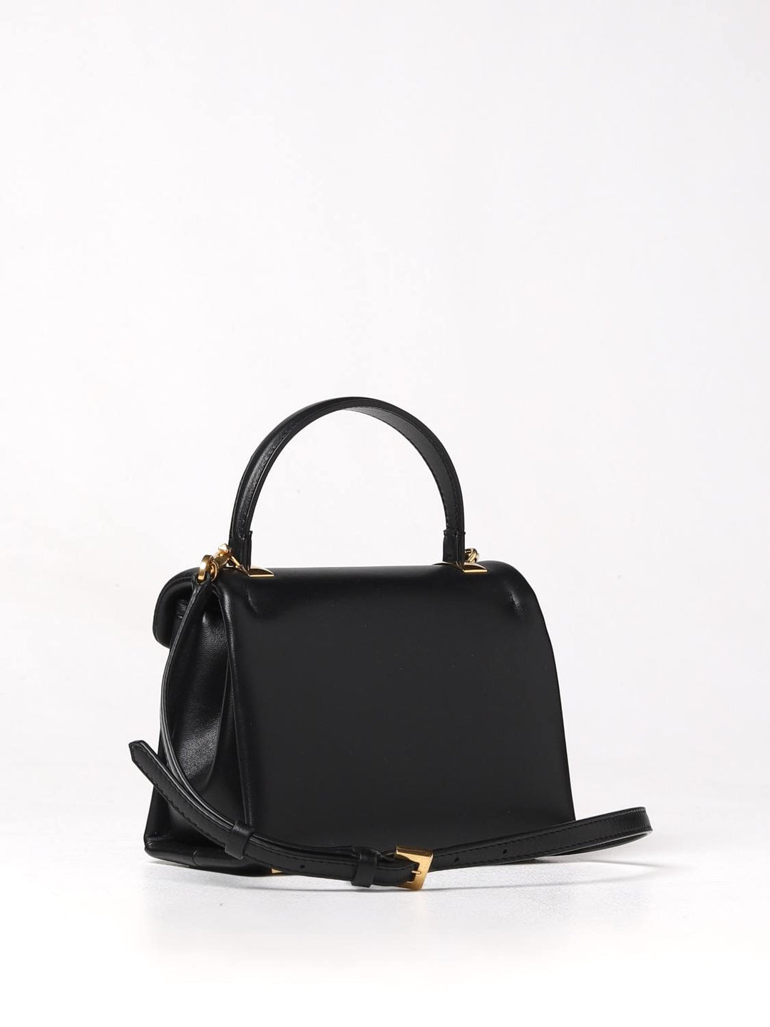 VALENTINO SMALL ROMAN ONE STUD NAPPA LEATHER FLAP BAG