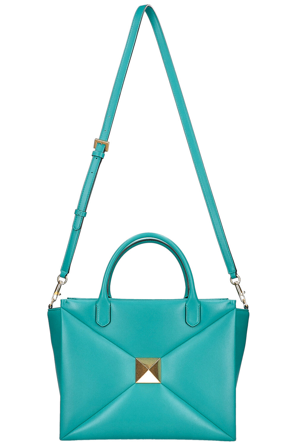 VALENTINO GARAVANI SMALL ROMAN ONE STUD NAPPA LEATHER TOTE BAG
