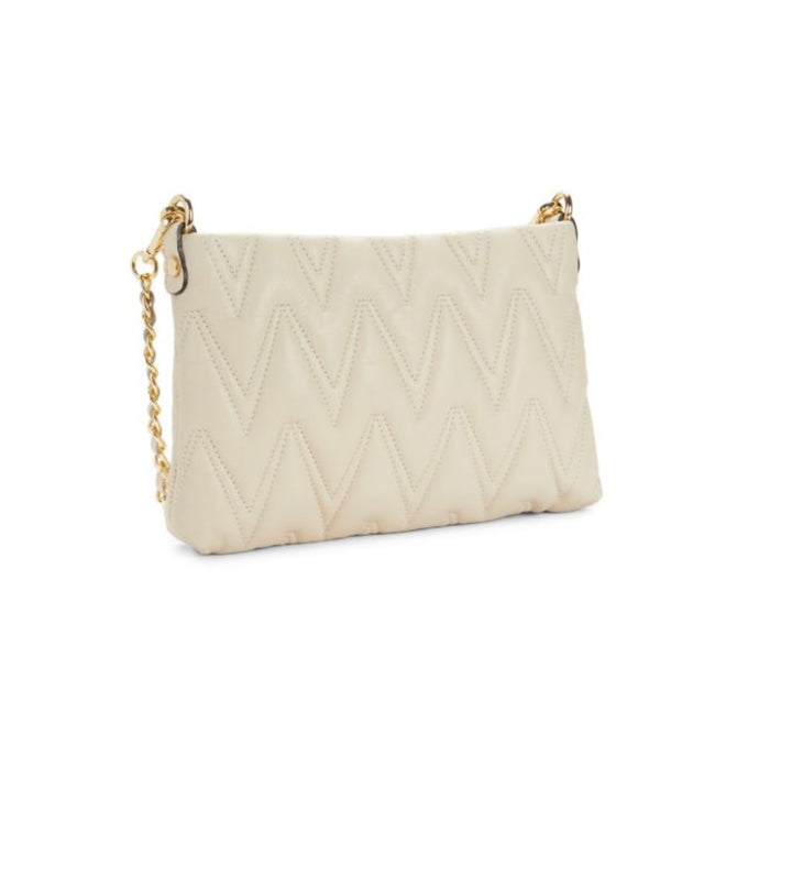 VALENTINO VANILLE D CHEVRON QUILTED LEATHER SHOULDER BAG