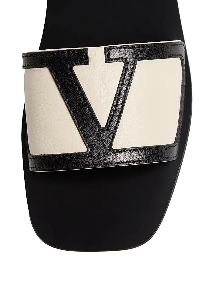VALENTINO GARAVANI VIVA SUPERSTAR VLOGO SLIDE SANDALS