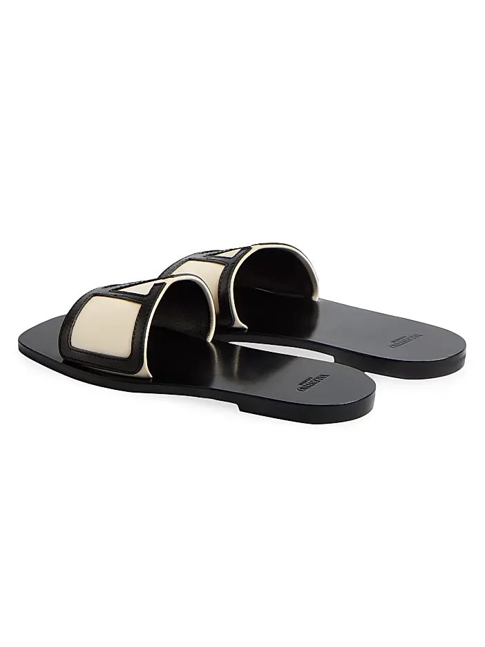 VALENTINO GARAVANI VIVA SUPERSTAR VLOGO SLIDE SANDALS
