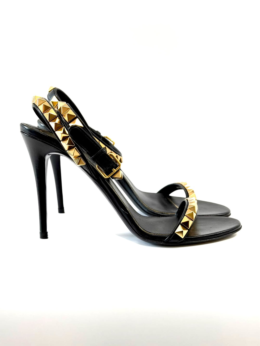VALENTINO ROCKSTUD NO LIMIT HEELED NAPPA LEATHER SANDALS