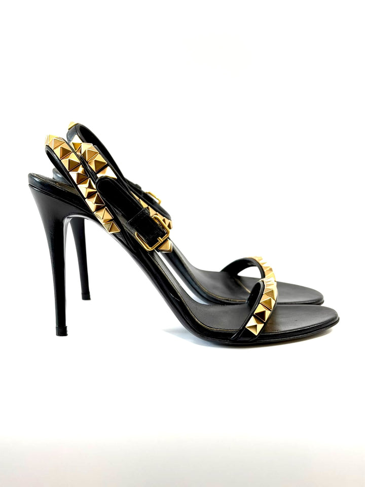 VALENTINO ROCKSTUD NO LIMIT HEELED NAPPA LEATHER SANDALS