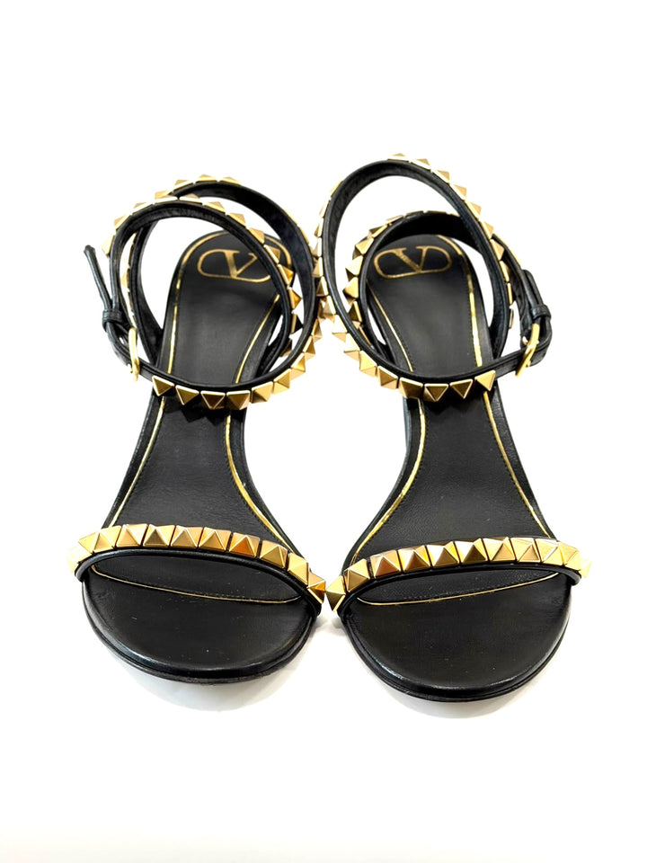 VALENTINO ROCKSTUD NO LIMIT HEELED NAPPA LEATHER SANDALS