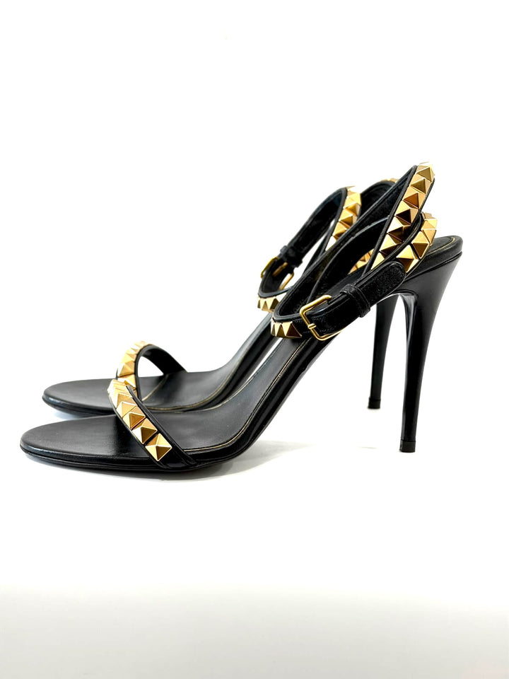 VALENTINO ROCKSTUD NO LIMIT HEELED NAPPA LEATHER SANDALS