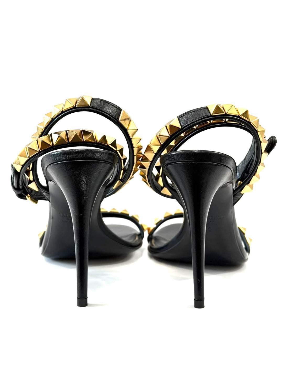 VALENTINO ROCKSTUD NO LIMIT HEELED NAPPA LEATHER SANDALS