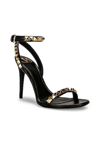 VALENTINO ROCKSTUD NO LIMIT HEELED NAPPA LEATHER SANDALS