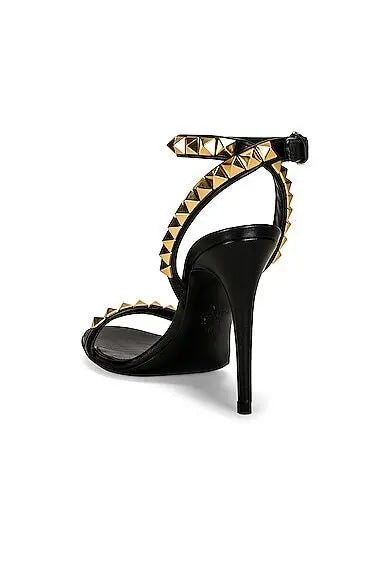 VALENTINO ROCKSTUD NO LIMIT HEELED NAPPA LEATHER SANDALS