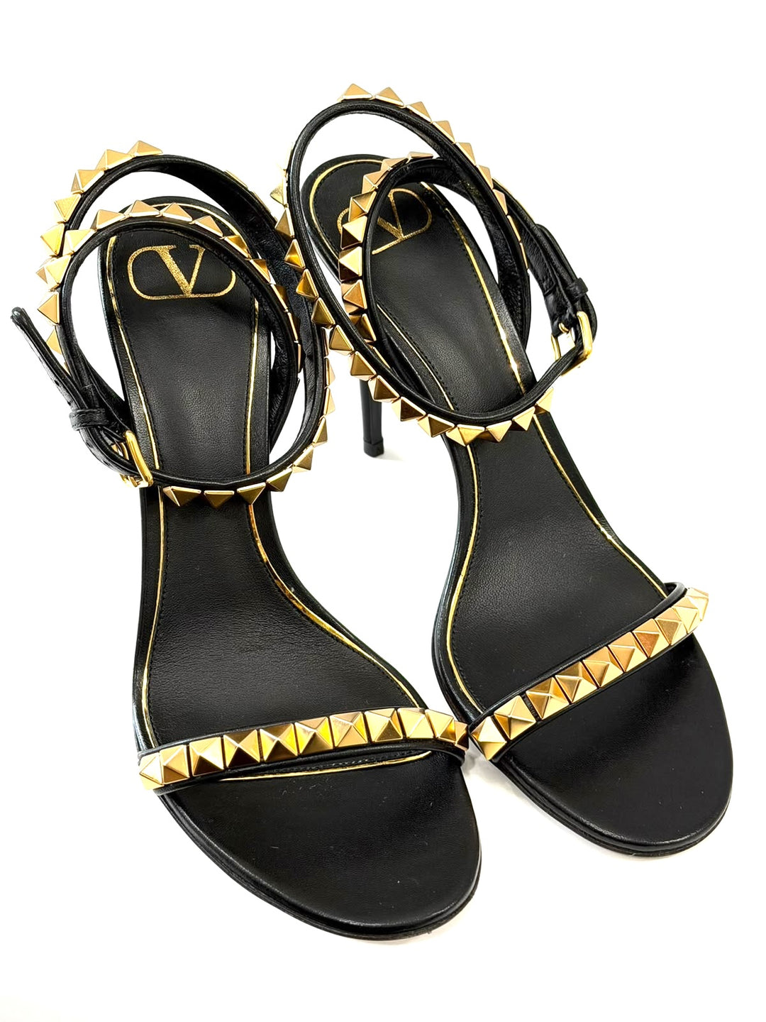 VALENTINO ROCKSTUD NO LIMIT HEELED NAPPA LEATHER SANDALS