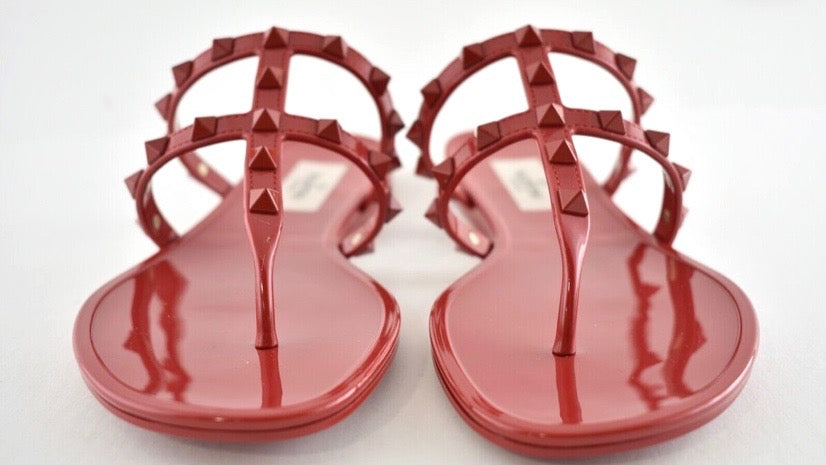 GARAVANI PVC JELLY ROCKSTUD SLIDE SANDALS