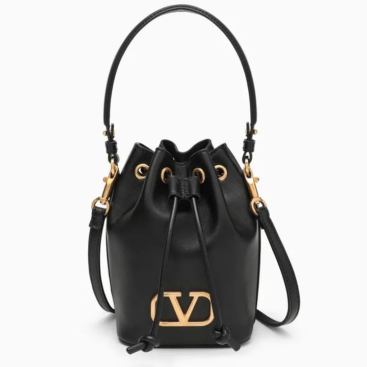 VALENTINO GARAVANI VLOGO MINI LEATHER BUCKET BAG