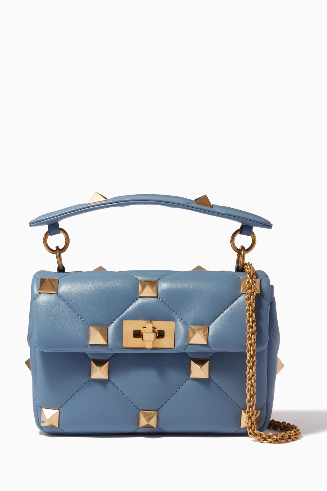 VALENTINO GARAVANI ROMAN STUD LEATHER HANDBAG