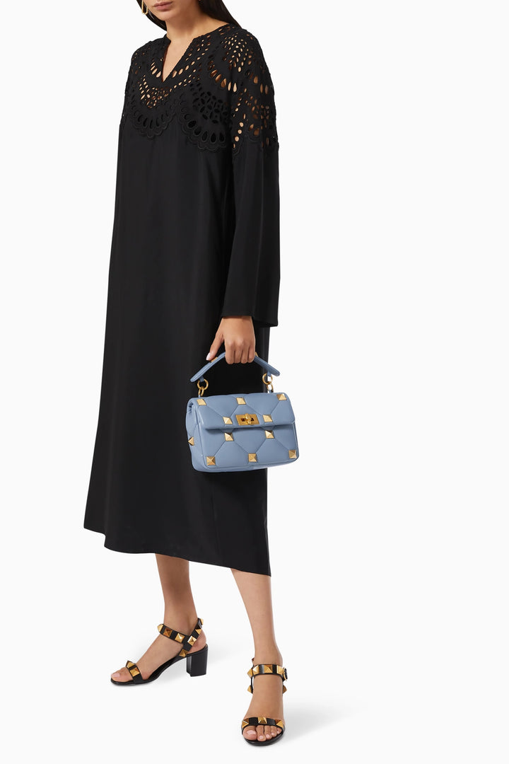 VALENTINO GARAVANI ROMAN STUD LEATHER HANDBAG