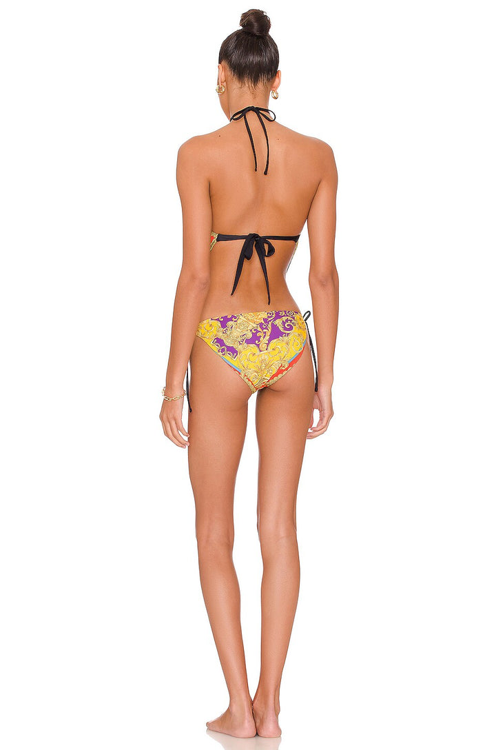 VERSACE BAROCCO GODDES HALTER ONE-PIECE SWIMSUIT