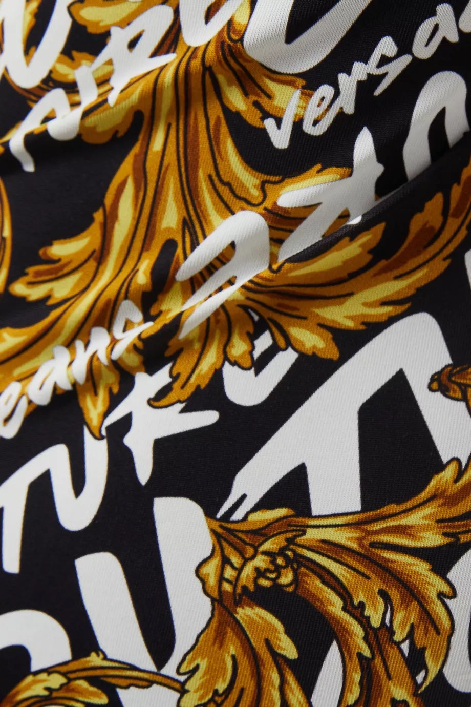 VERSACE JEANS COUTURE BLACK BRUSH MIDI DRESS