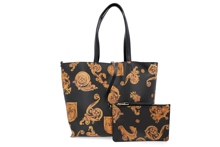 VERSACE JEANS COUTURE REGALIA BAROQUE REVERSIBLE SHOPPING TOTE