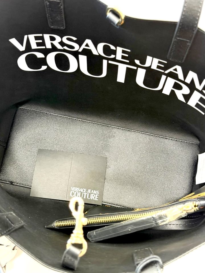 VERSACE JEANS COUTURE REGALIA BAROQUE REVERSIBLE SHOPPING TOTE