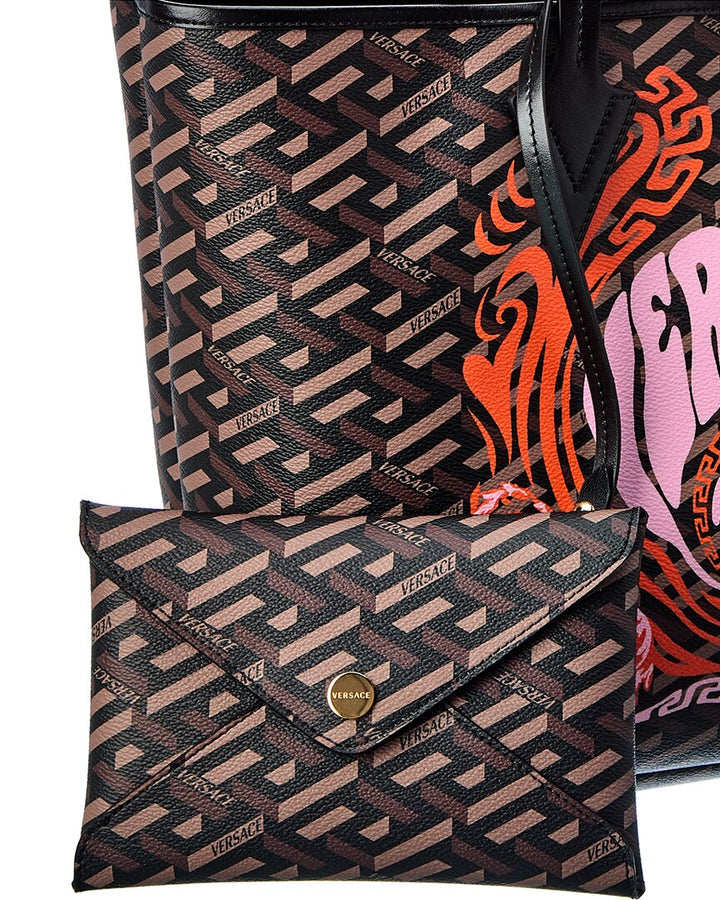 VERSACE LA GRACE MEDUSA MUSIC TOTE BAG WITH POCHETTE