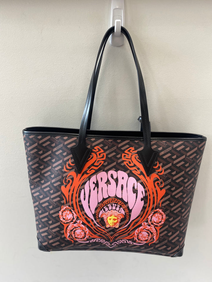 VERSACE LA GRACE MEDUSA MUSIC TOTE BAG WITH POCHETTE