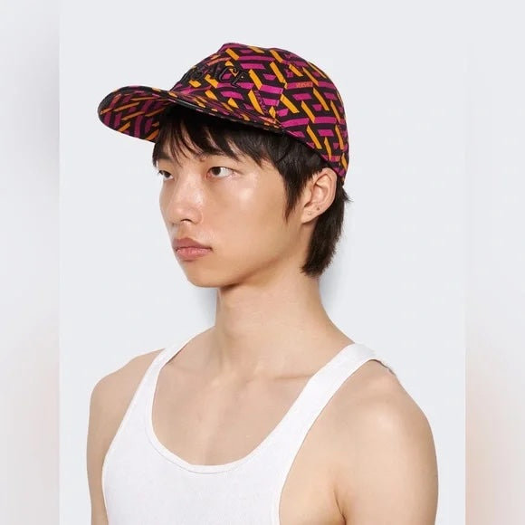 VERSACE LA GRECA MONOGRAM BASEBALL HAT