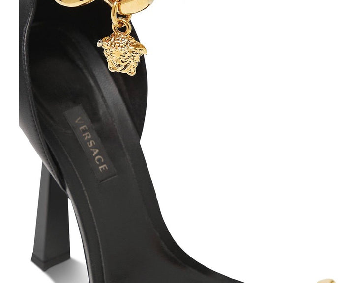 VERSACE MEDUSA CHAIN HIGH HEEL SANDALS