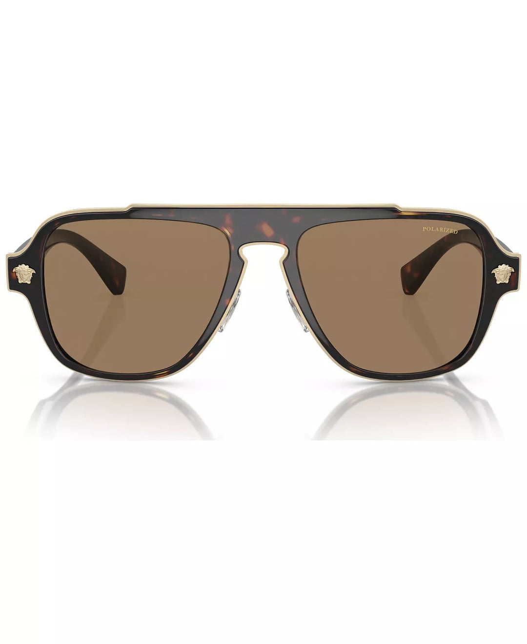 VERSACE POLARIZED DARK HAVANA SUNGLASSES