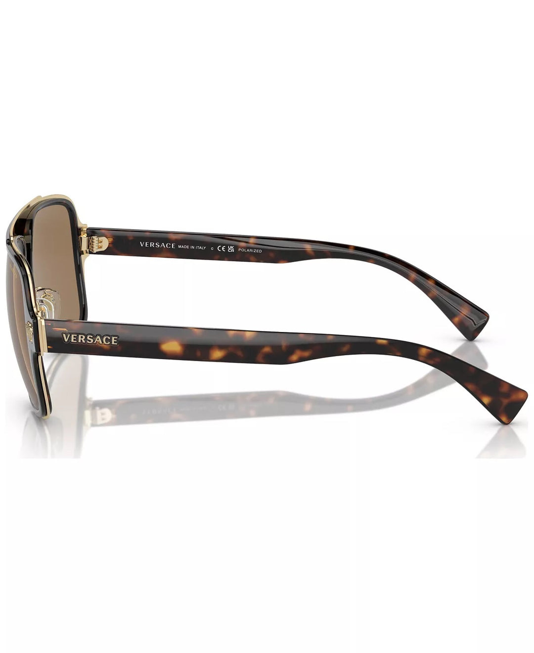VERSACE POLARIZED DARK HAVANA SUNGLASSES