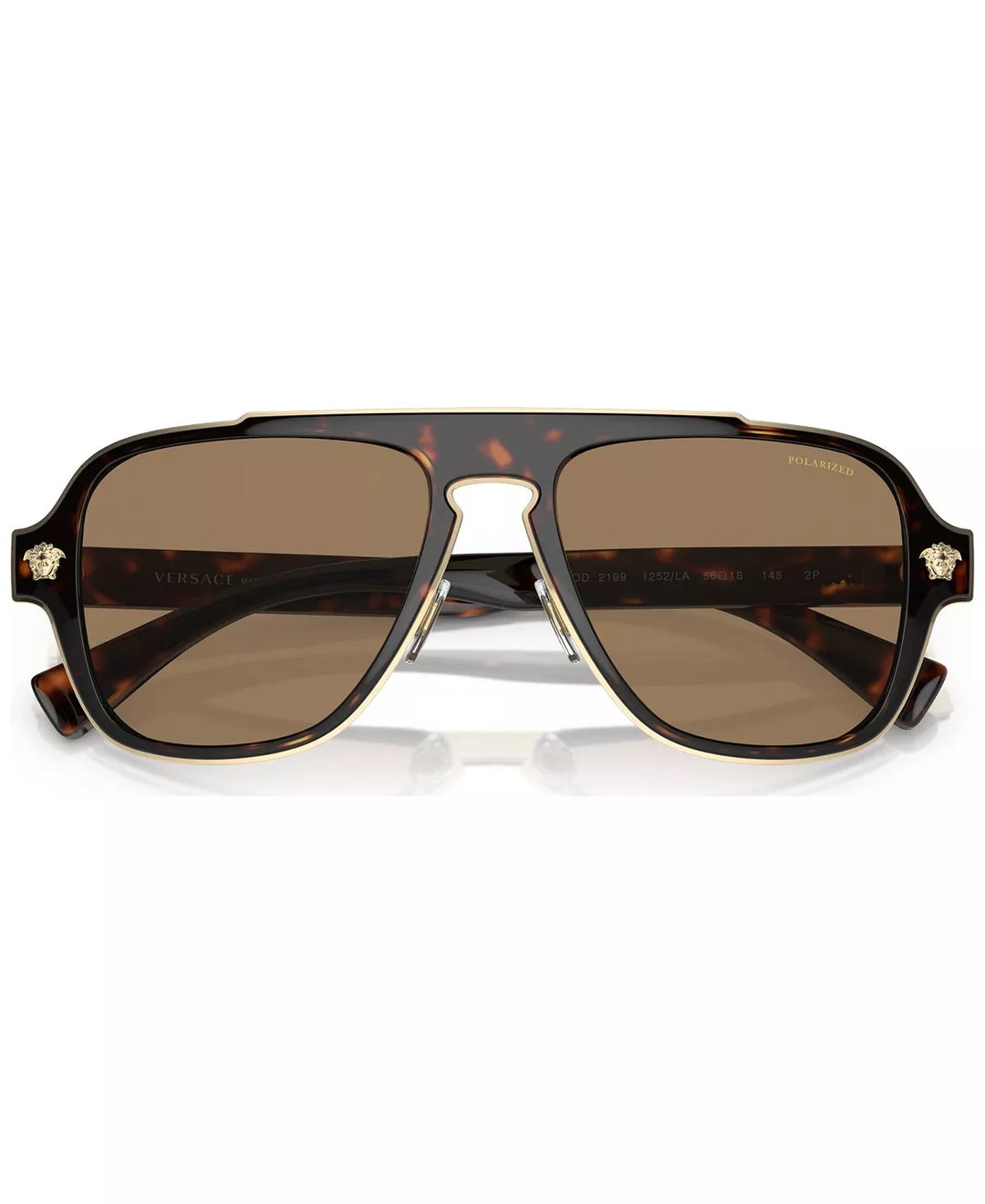 VERSACE POLARIZED DARK HAVANA SUNGLASSES