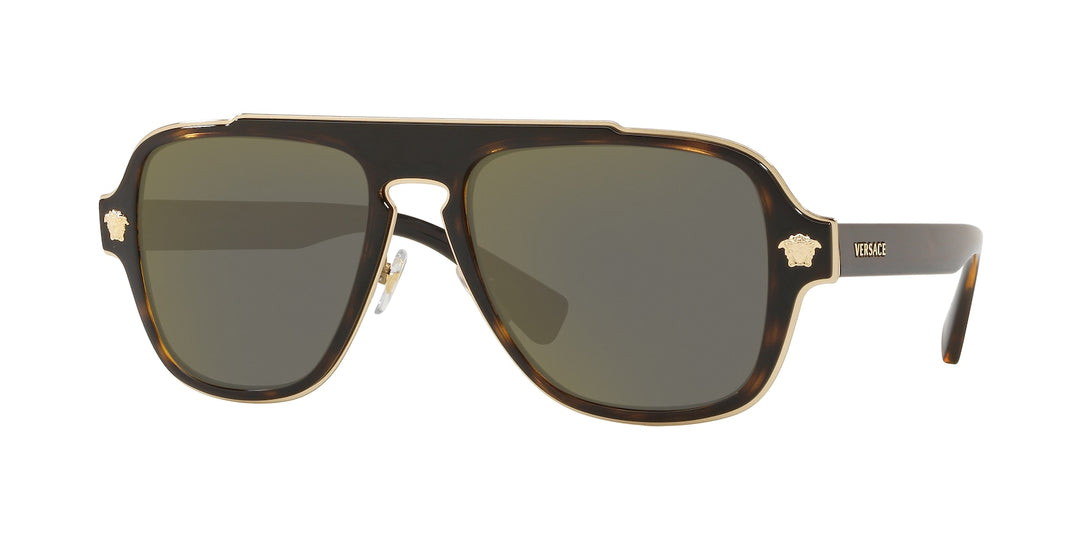 VERSACE POLARIZED DARK HAVANA SUNGLASSES