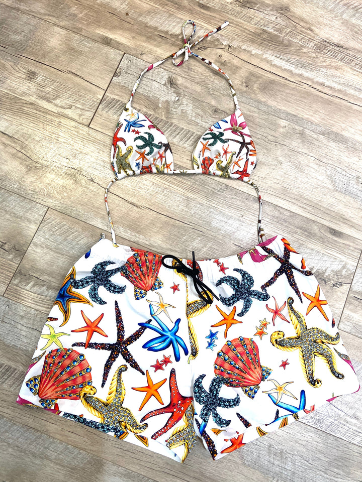 VERSACE水着 VERSACE TRÉSOR DE LA MER BOY SHORTS SWIMSUIT – Caroline's Fashion