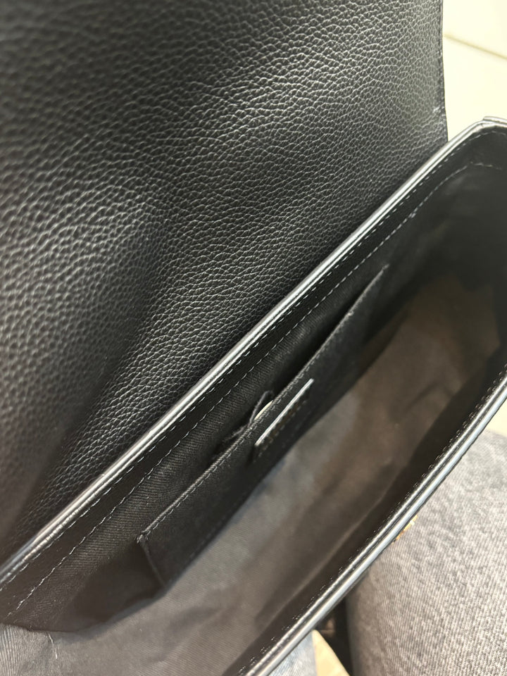 VESACE VIRTUS CALFSKIN LEATHER SHOULDER BAG