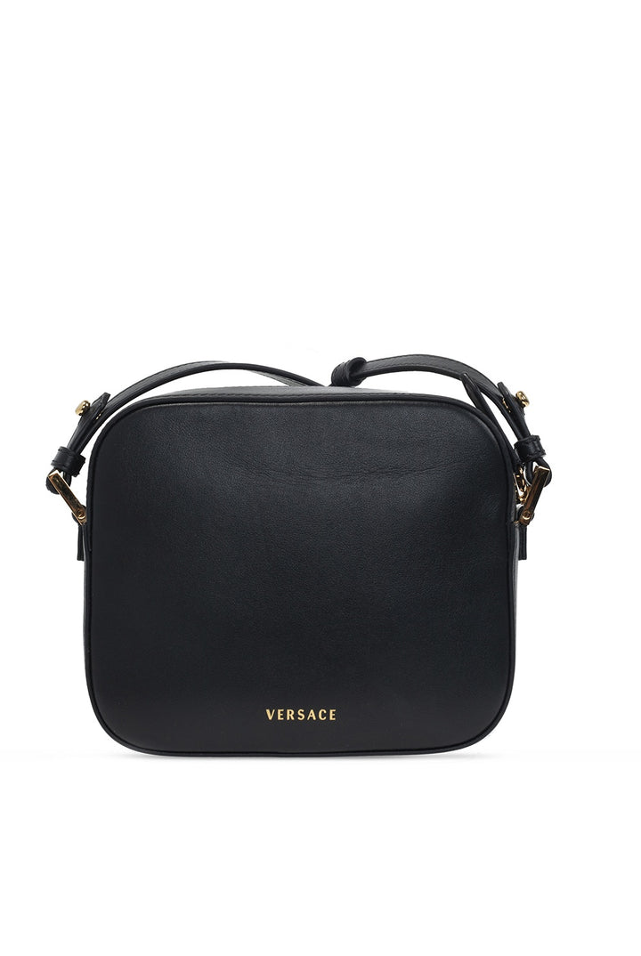 VERSACE VIRTUS SMALL LEATHER CAMERA BAG