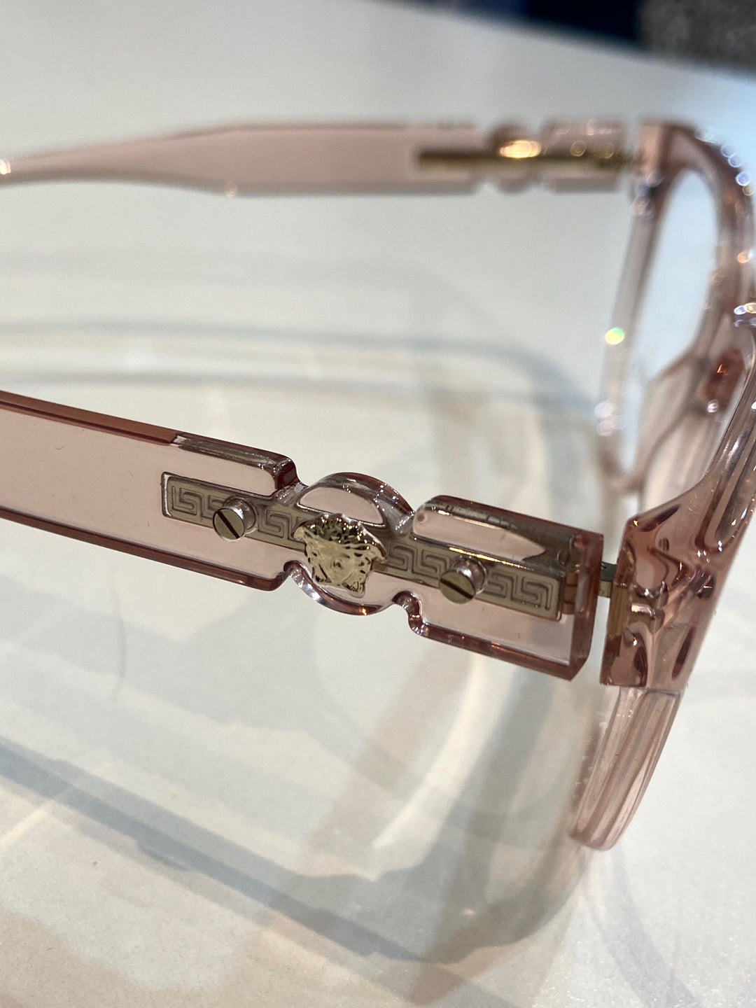 VERSACE VE3304 5339 TRANSPARENT PINK EYEGLASSES FRAME