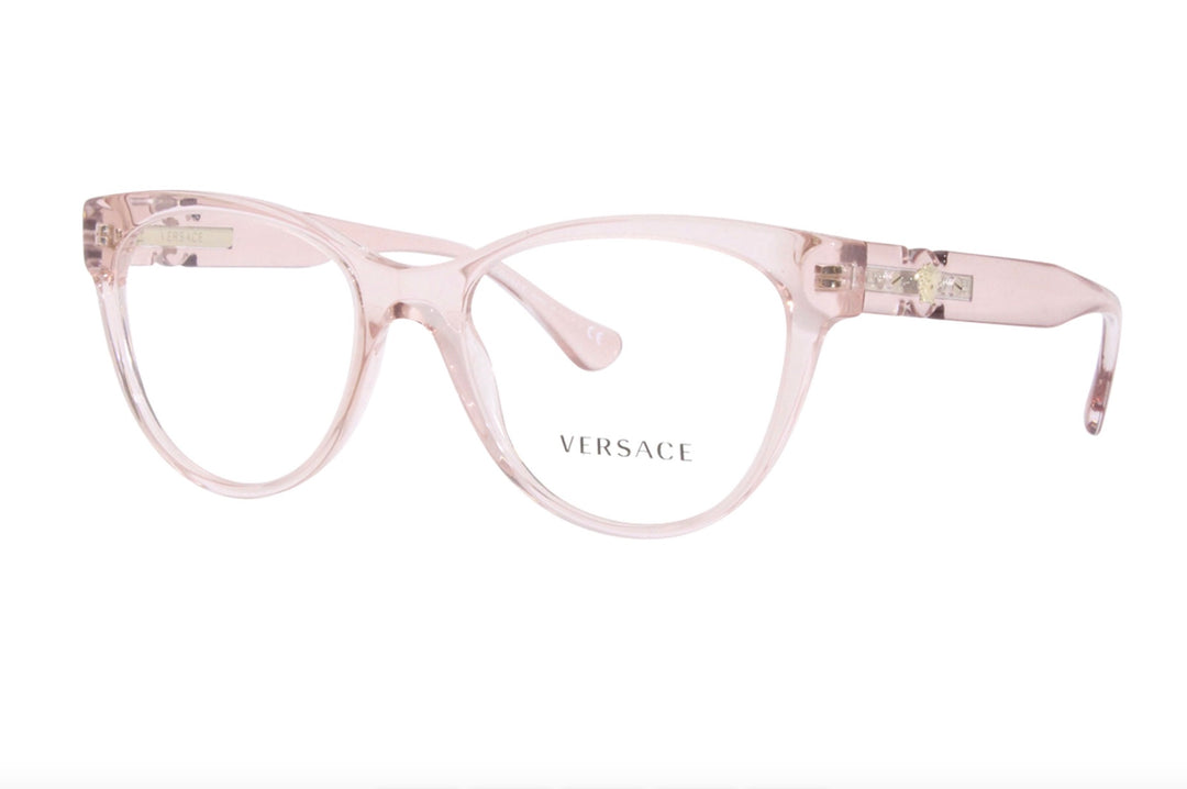 VERSACE VE3304 5339 TRANSPARENT PINK EYEGLASSES FRAME