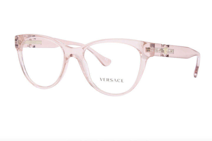 VERSACE VE3304 5339 TRANSPARENT PINK EYEGLASSES FRAME